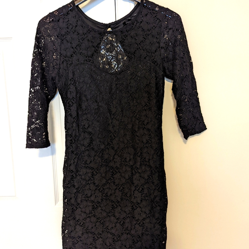 Black Lace Mini Dress